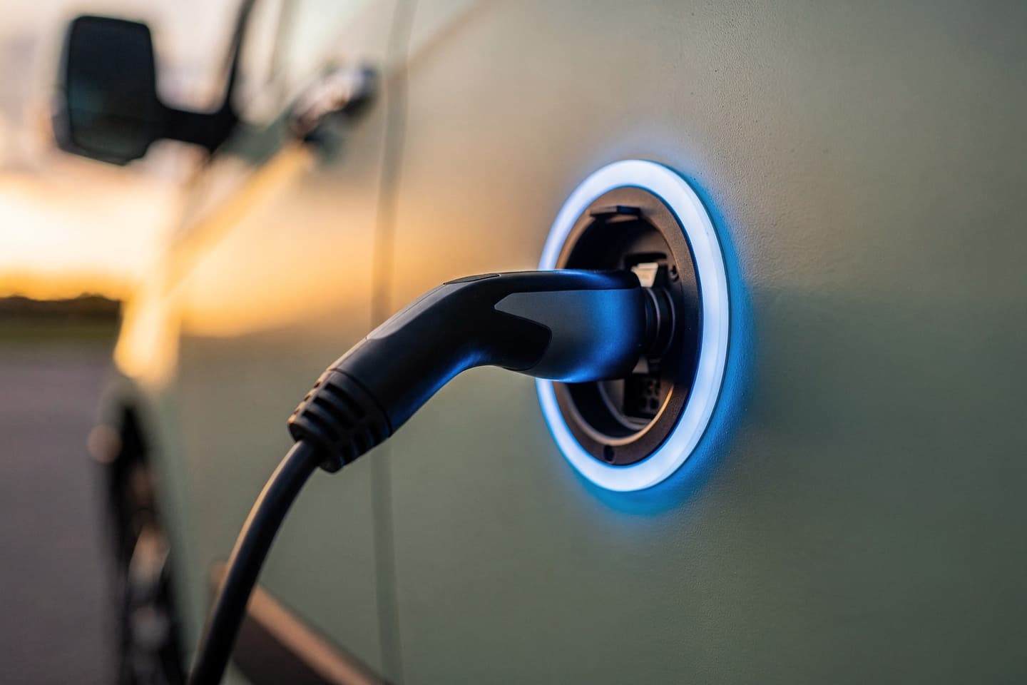 Wayhaven CCS charging port with blue LED ring